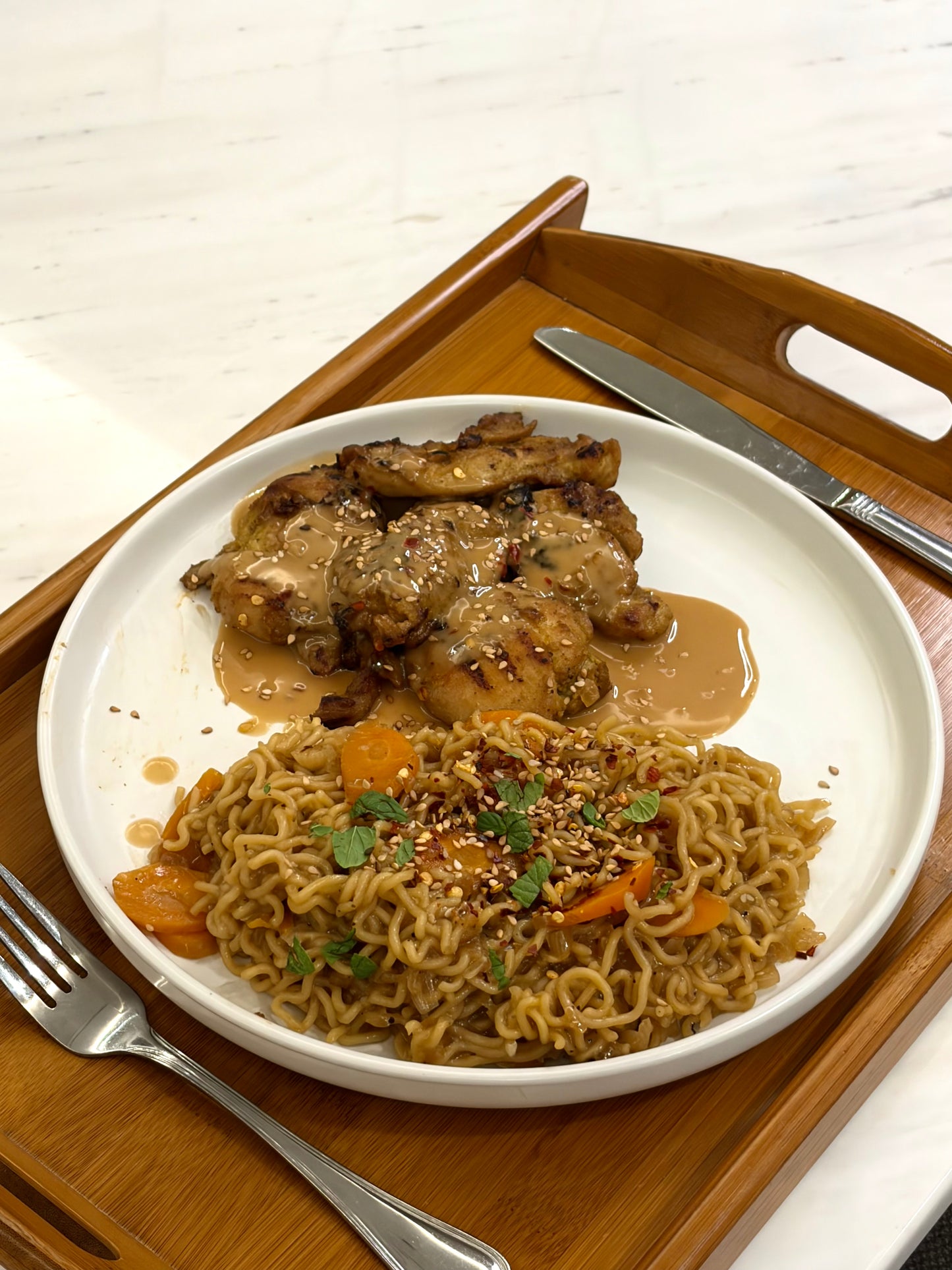 Thai-Style Peanut Chicken Noodles
